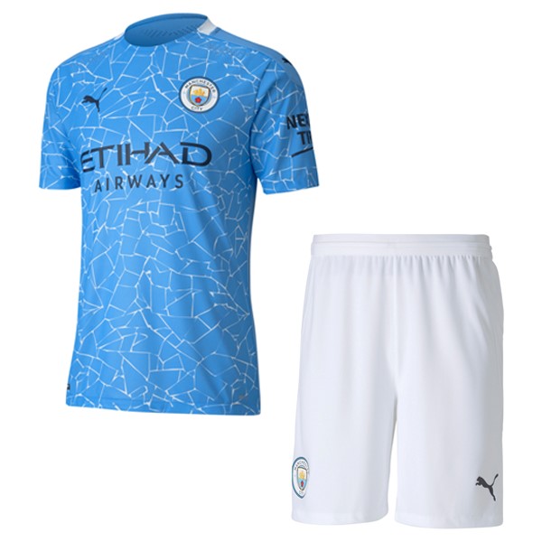 Maillot Football Manchester City Domicile Enfant 2020-21 Bleu